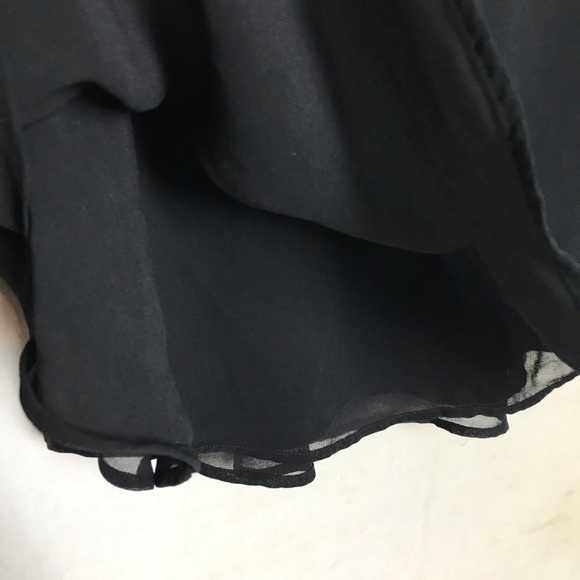 H&M Mama Womens Fairy Black Semi Sheer Long Sleeve Blouse Top Large Maternity - Picture 5 of 7